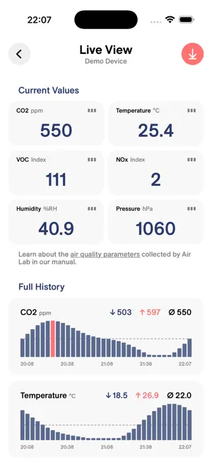 Air Lab – Air Quality Monitor screenshot 1