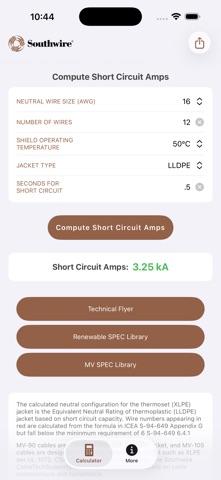Concentric Neutral Calculator Screenshot 3 of 3