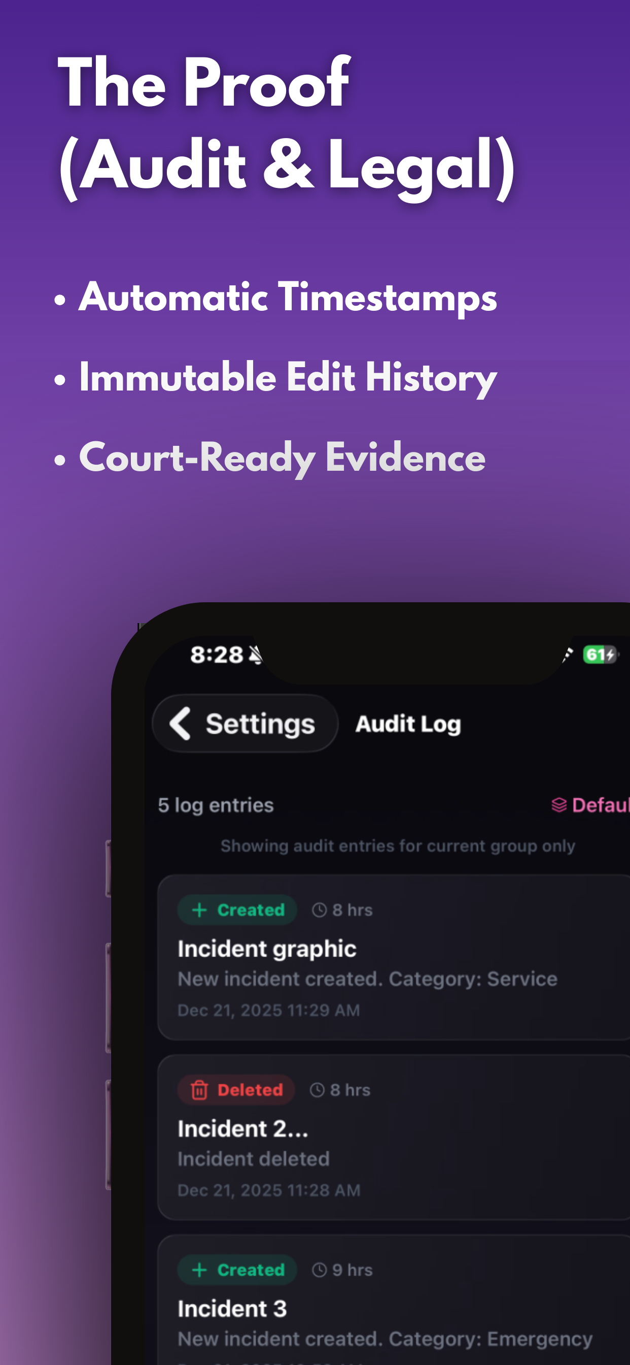 Evidence Tracker: Incident Log