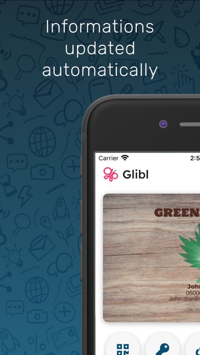 Glibl - Business card Screenshot