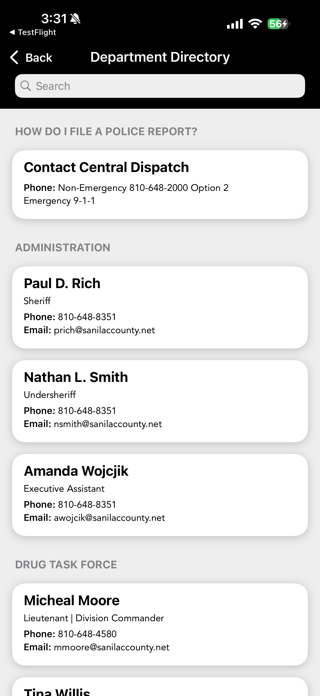 Sanilac County Sheriffs Office Screenshot 2 of 3