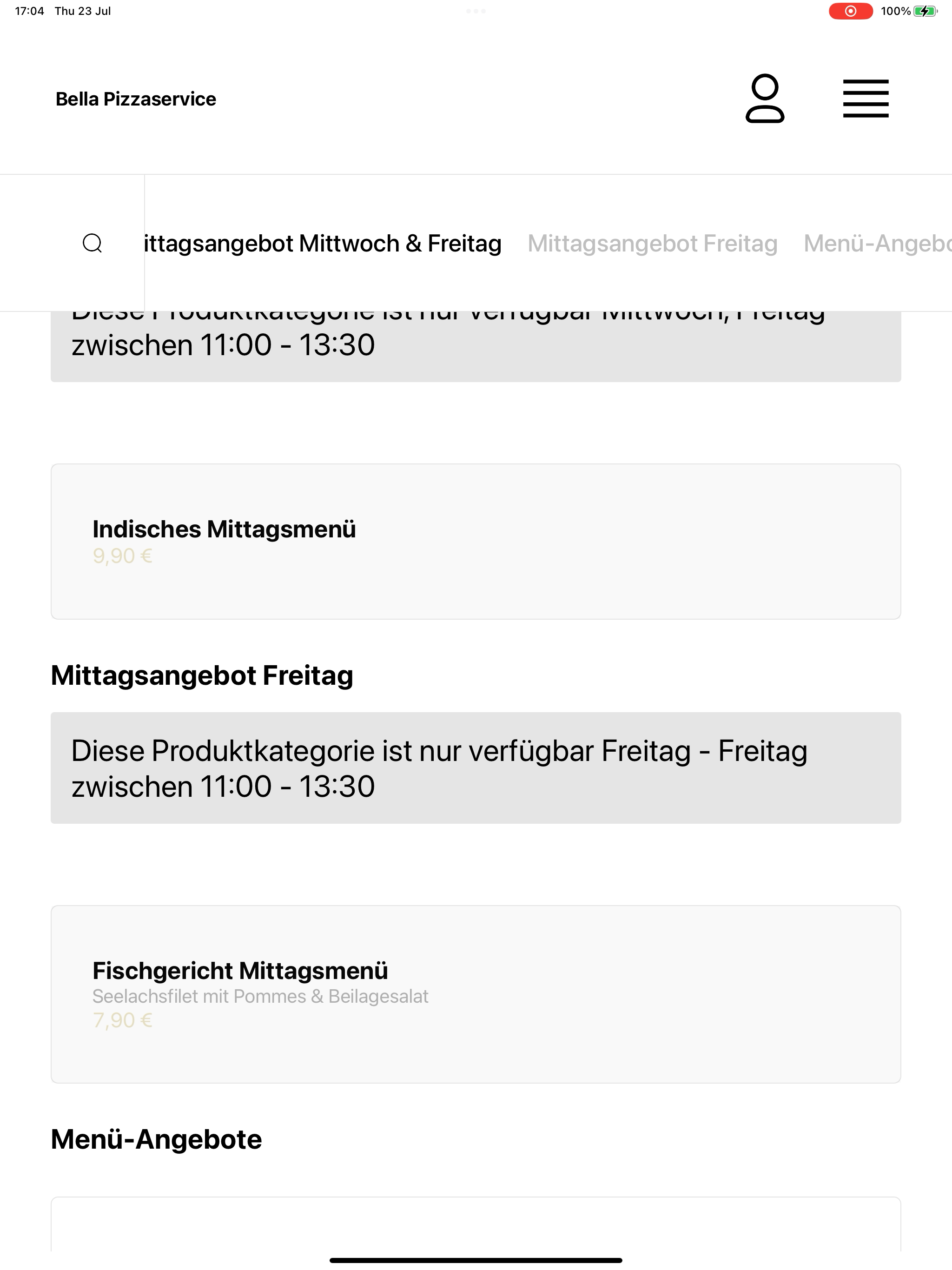 Pizzaservice Bella screenshot 14