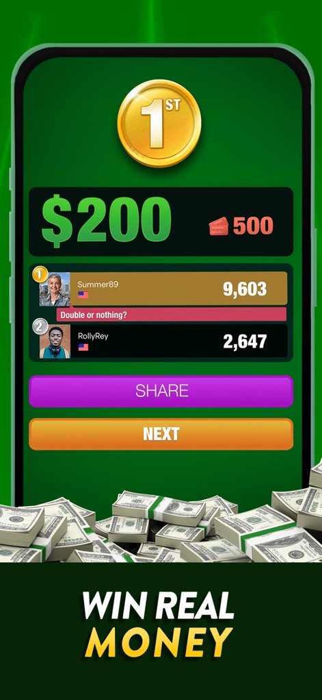 Pool Payday: 8 Ball Pool Game - Discover the thrill of competition as users view their potential prize earnings and compare real-time scores against opponents.