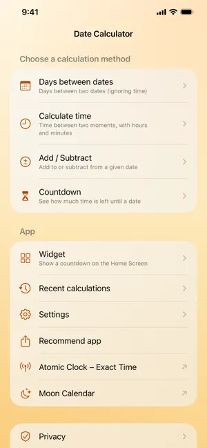 The Date Calculator PRO screenshot 1