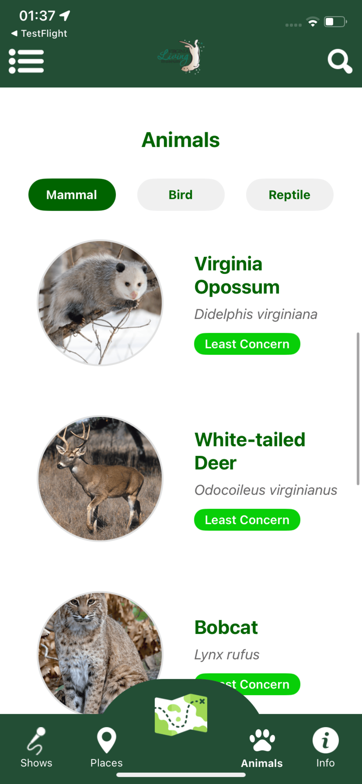 Virginia Living Museum App