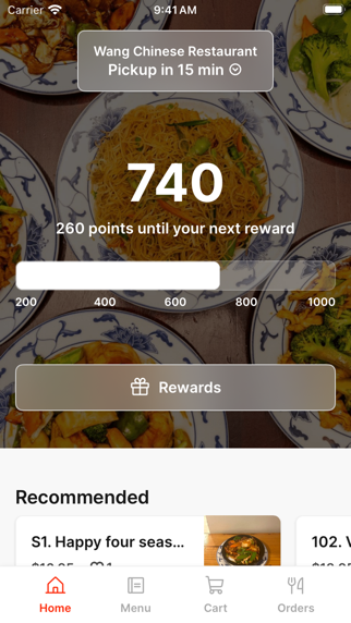 Wang Chinese iPhone screenshot 1 - Food & Drink app