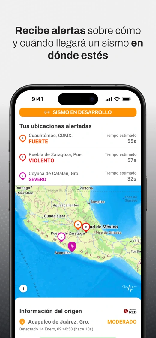 SkyAlert: Alerta Sísmica MX screenshot 2