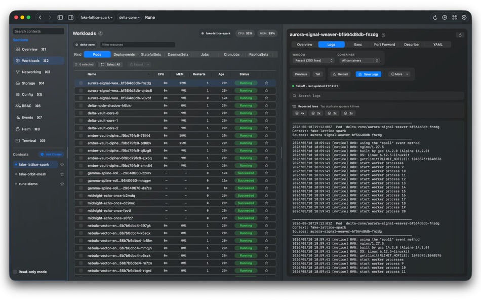 #2. Rune Kubernetes Client (macOS) โดย: Viktor Nyberg
