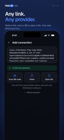 hideip.net: VPN & VLESS Client Screenshot 2 of 7
