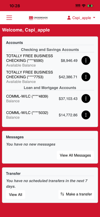 Crossroads Bank Mobile Screenshot 2 of 6