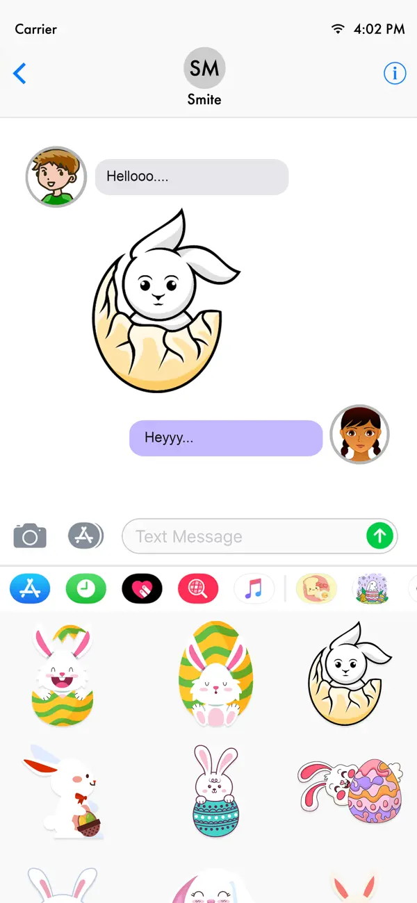 Screenshot #2 pour Rabbit Stickers Pack