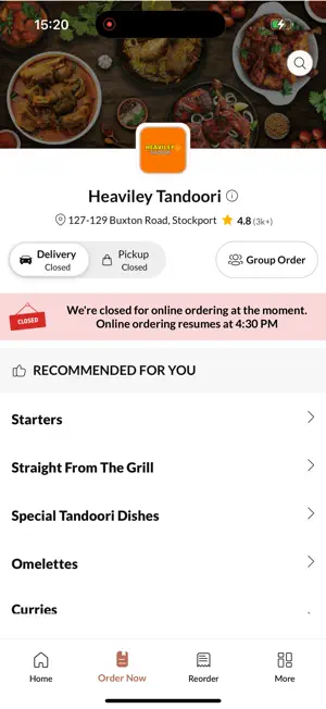 Heaviley Tandoori Buxton Road screenshot 2