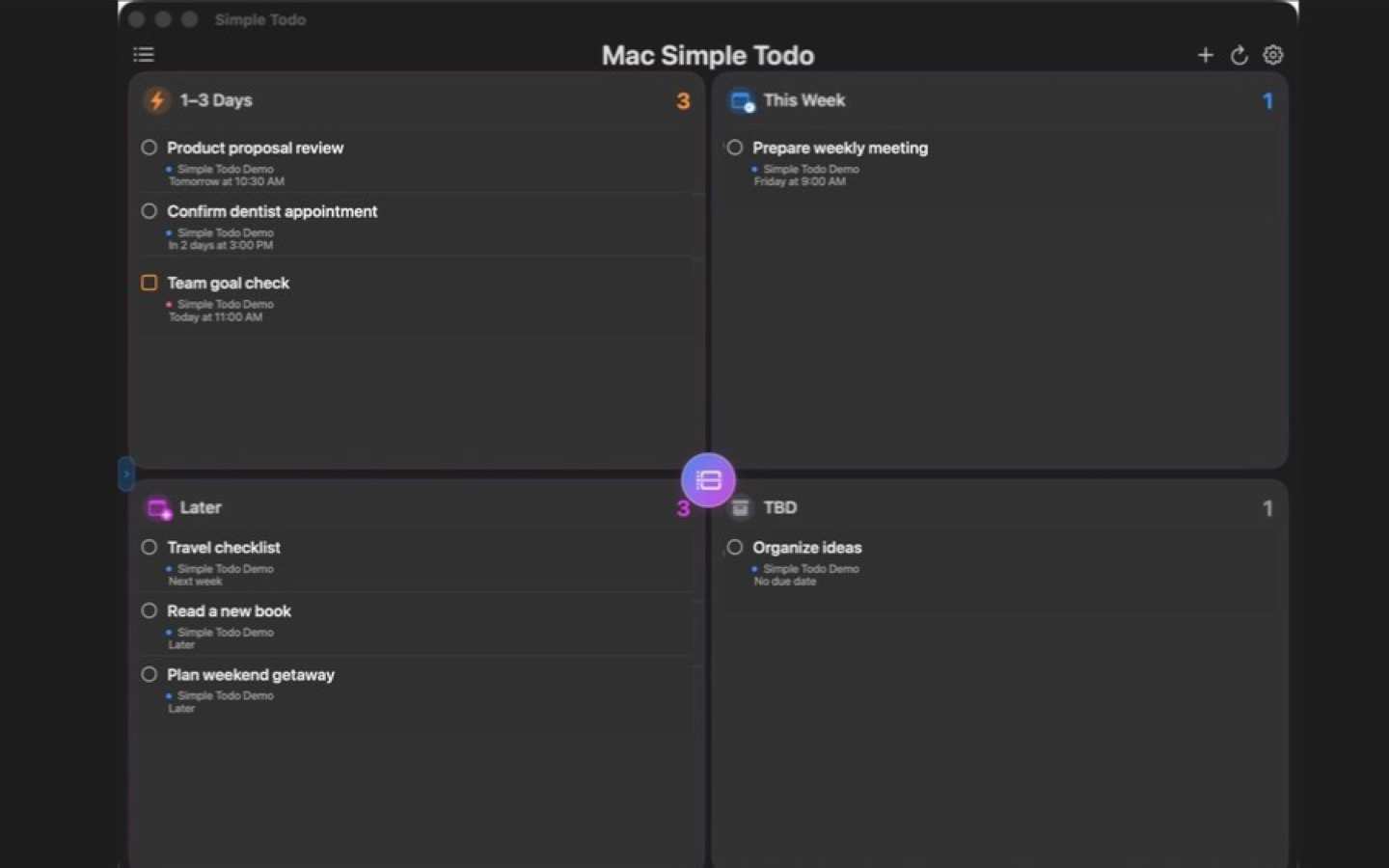 Simple Todo: Four Boxes screenshot 12