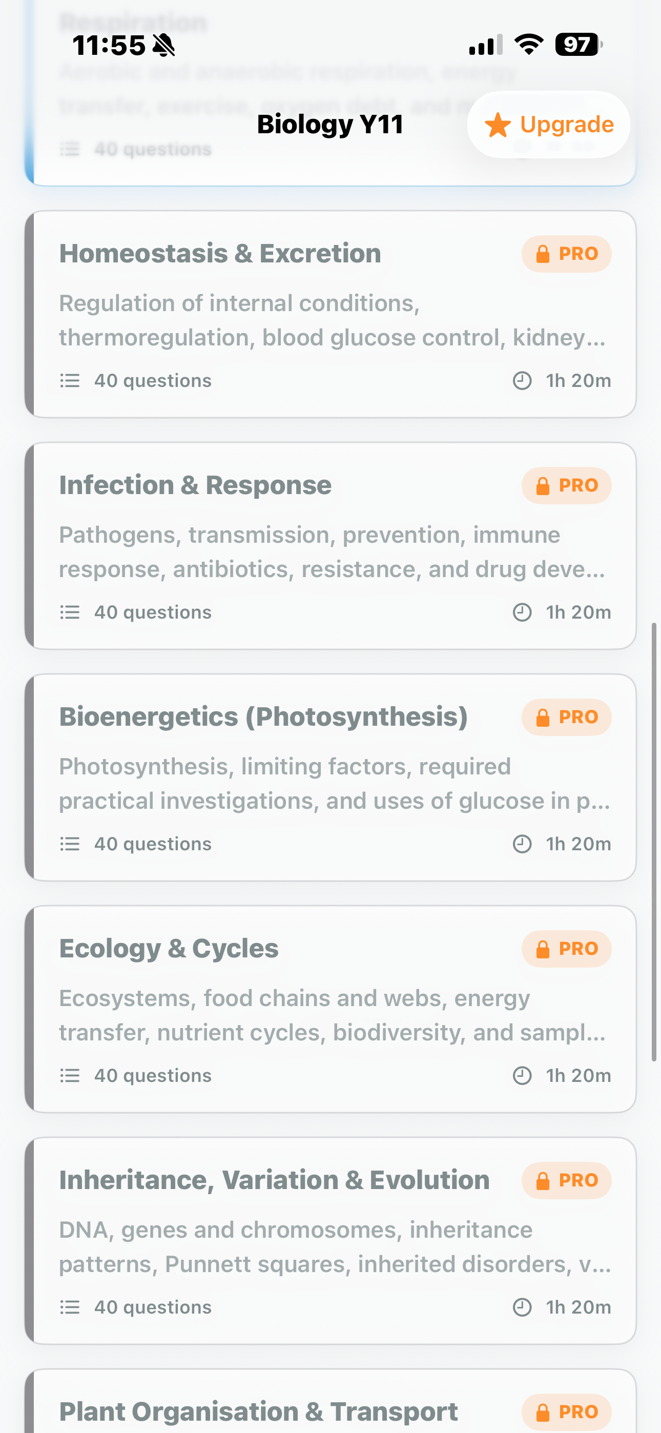 Biology Y11