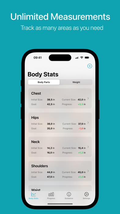 Body Measurements Tracker Screenshot