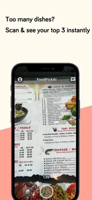 FoodPickAI: Allergy Menu screenshot 1