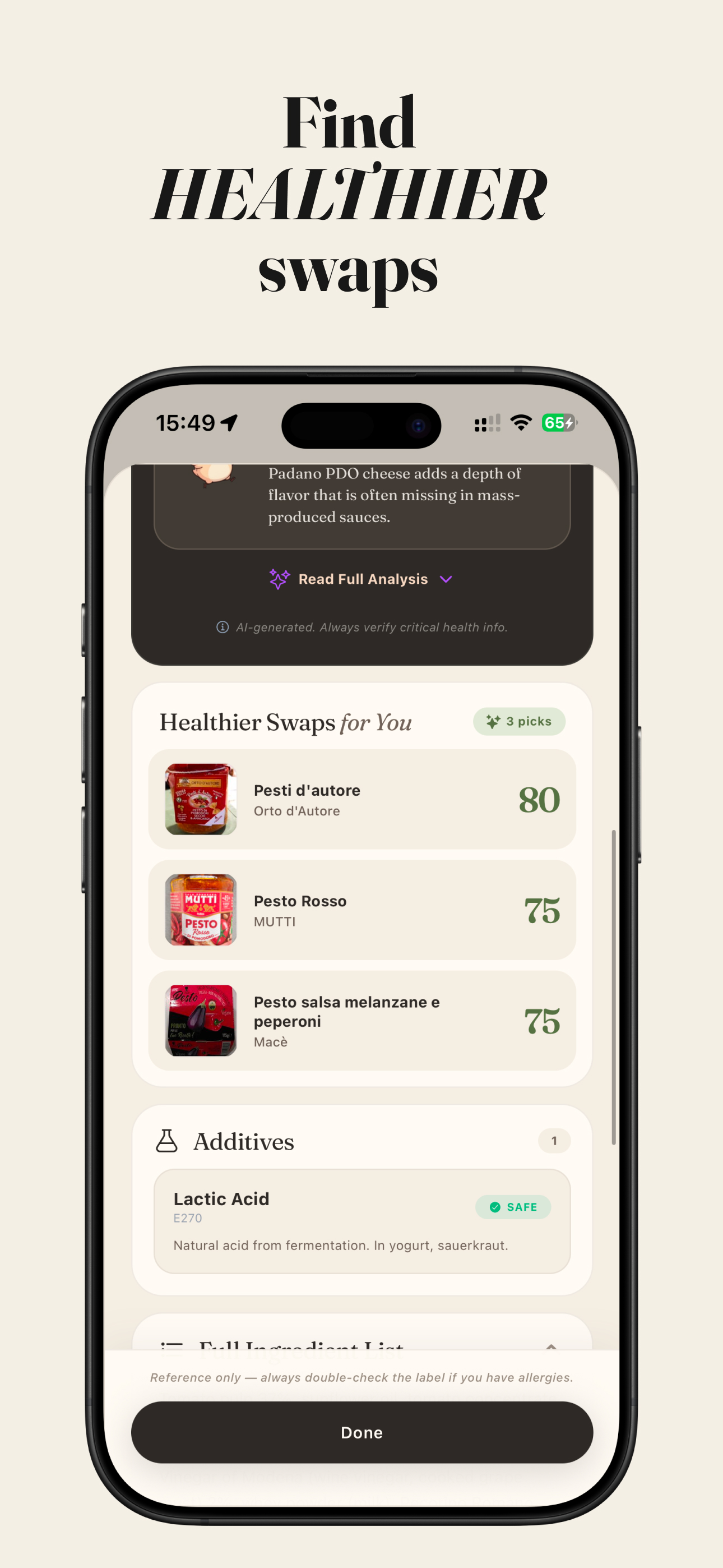 SideEye - Clean Food Scanner