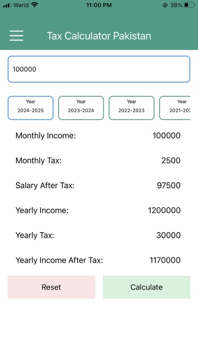 Tax-Calculator-PK Screenshot