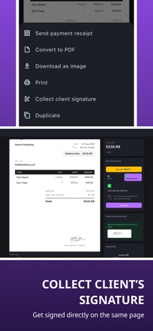 Invoice Maker - Quick Easy PDF iPhone screenshot