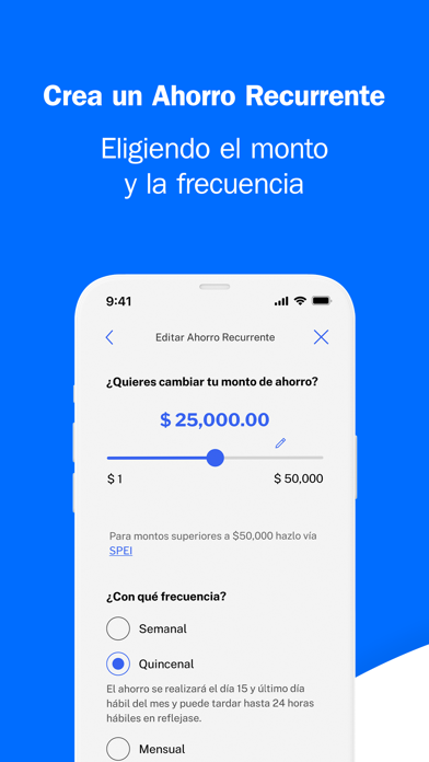 Banco Sabadell Mexico. Savings Screenshot