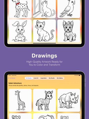 Kala: AI Art Coloring Book iPad screenshot