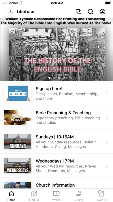 Bible Baptist Church TC Screenshot 1 - AppWisp.com