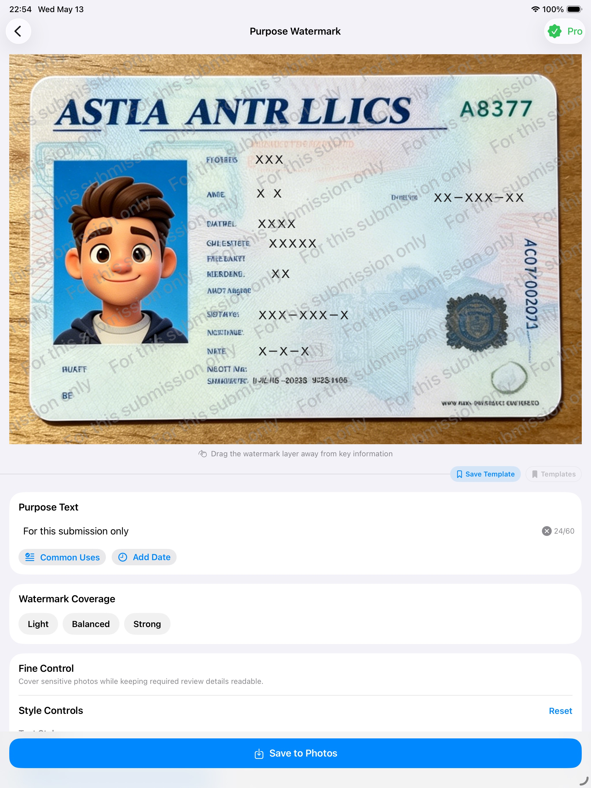 ID Watermark: Document Safe
