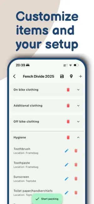 Bike-Packing App screenshot 4