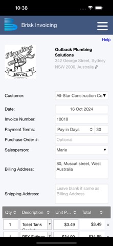 Brisk Invoicing Screenshot 8 of 10