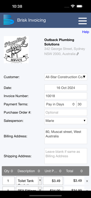 Brisk Invoicing Screenshot 8 of 10