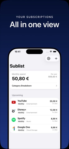 Sublist screenshot
