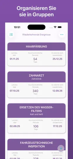 Screenshot von Wiederholtes Ereignis auf dem iPhone 4