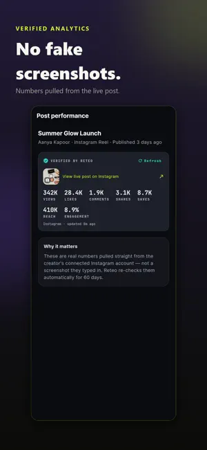 Reteo - Creator Marketplace screenshot 4