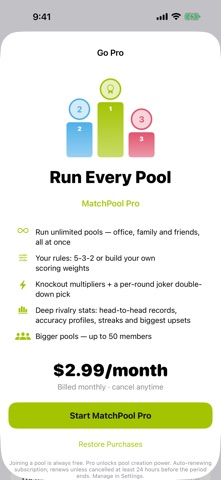 MatchPool: Soccer Picks iPhone screenshot