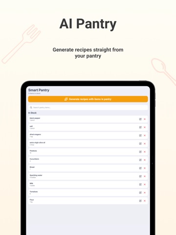 TinyRecipe: AI Recipe Maker iPad screenshot