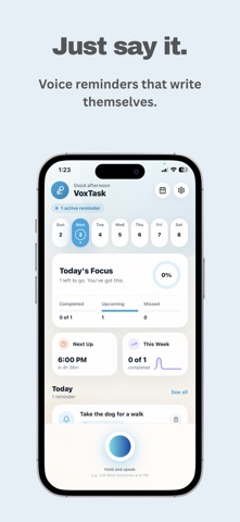 VoxTask: AI Voice Reminders Screenshot 1 of 4