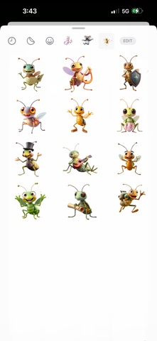 Chirping Cricket Stickers iPhone screenshot