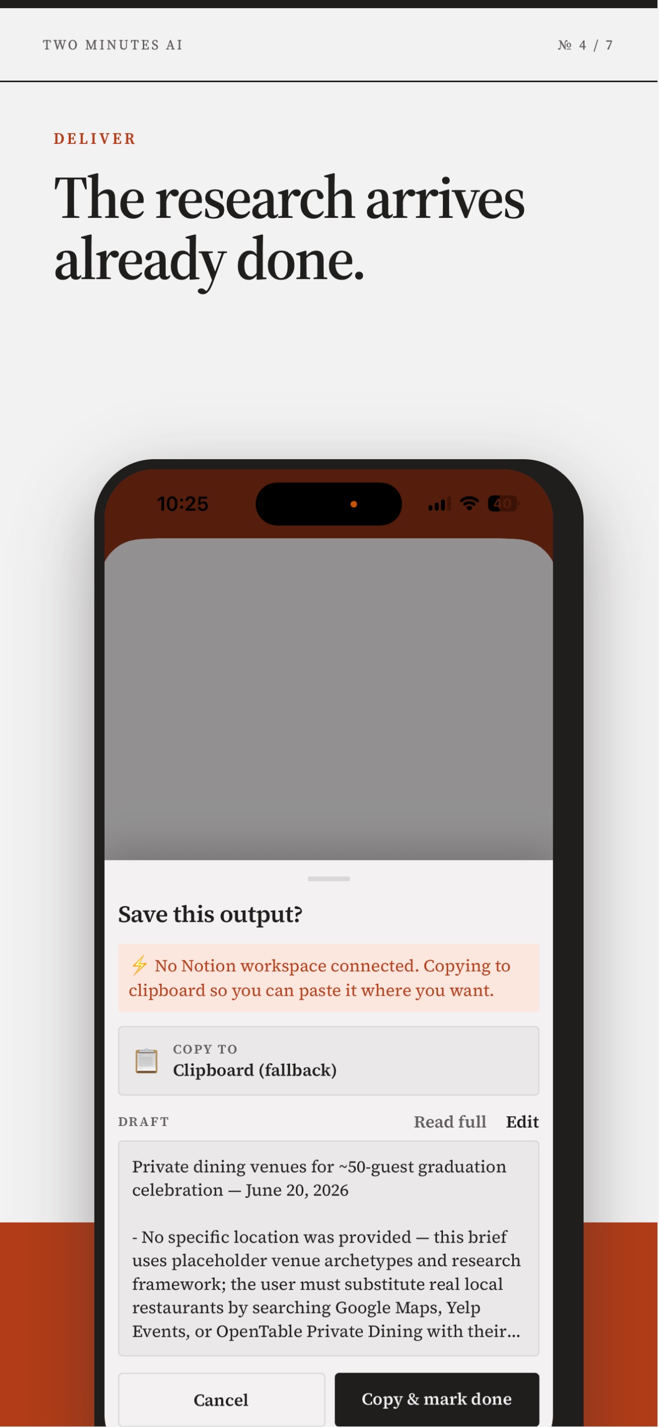Screenshot 4 of Two Minutes AI