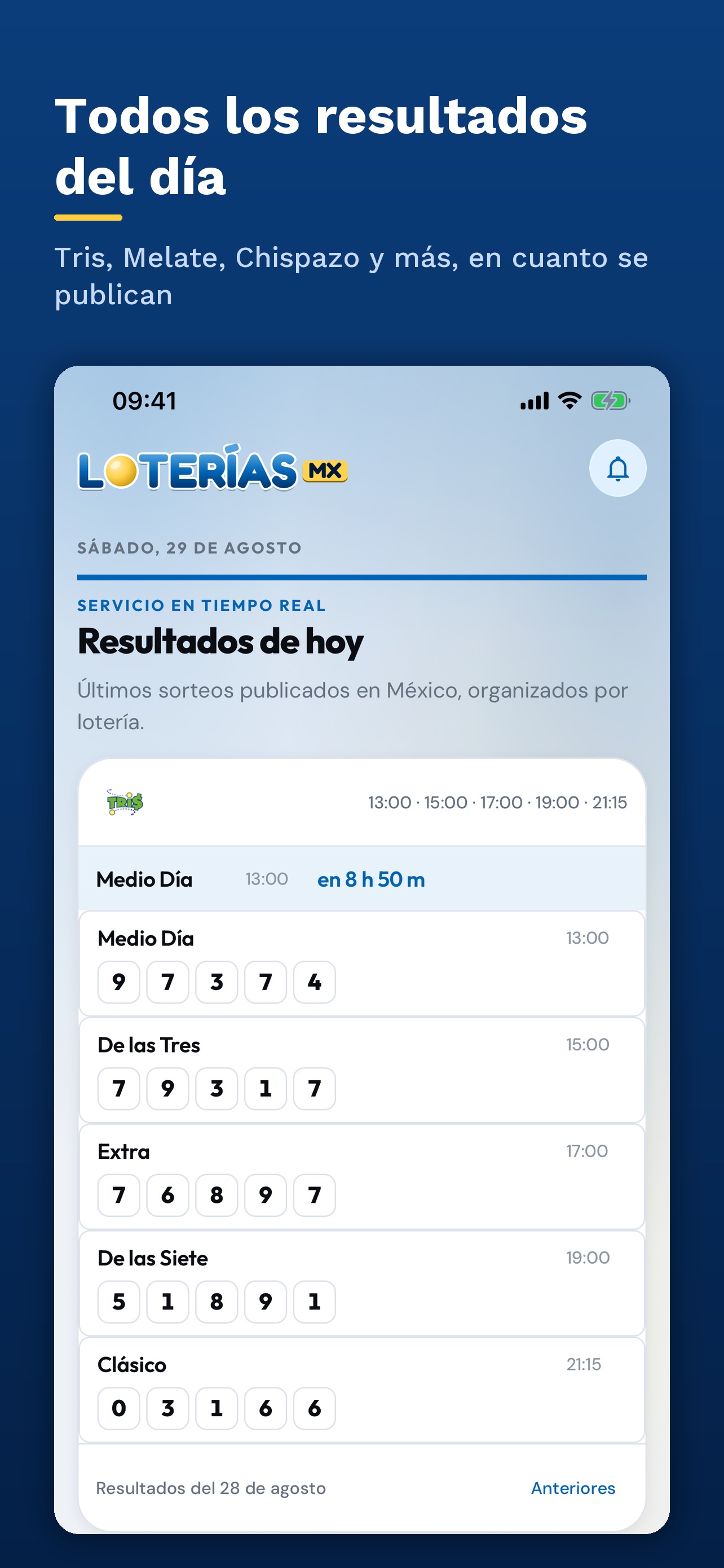 Screenshot 1 of Resultados Loterías MX