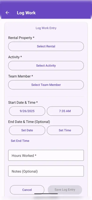 Rental Time Tracker screenshot 3