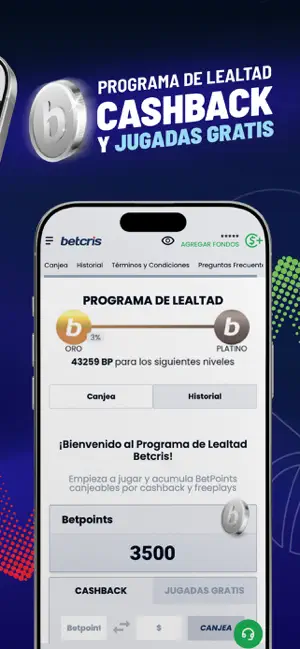 Betcris - apuestas y casino iPhone screenshot 3