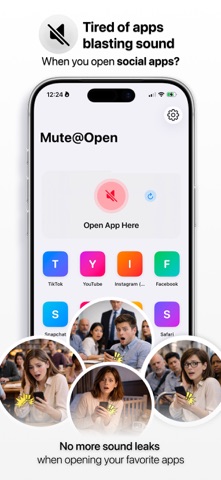 Mute@Open: Shhh Social Scroll iPhone screenshot