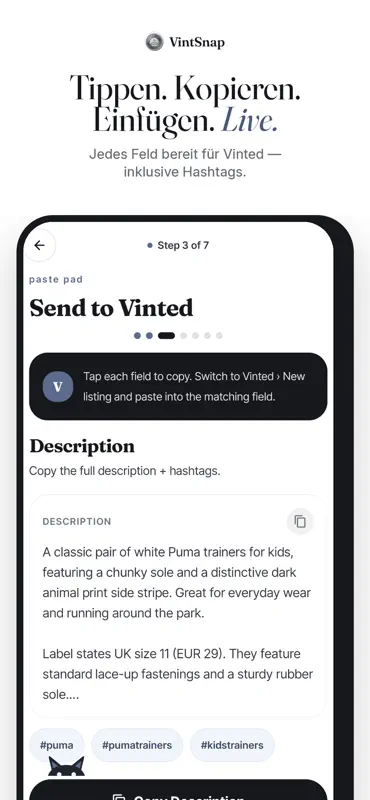 VintSnap: Vinted-Verkauf easy screenshot 5 of 7
