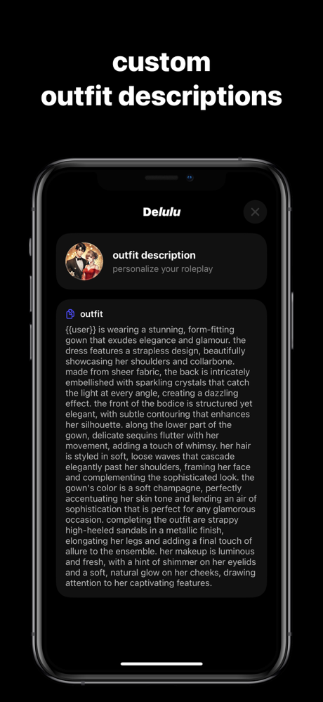 Delulu AI: Customize C.ai Bots screenshot 2