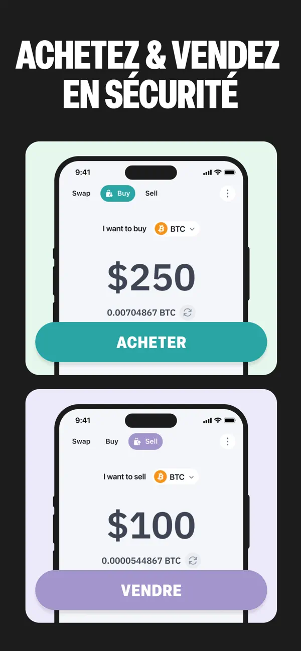 Screenshot #3 pour Portefeuille Bitcoin, Crypto