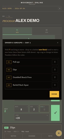 Movement Online Tracker screenshot 2