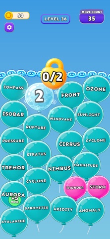 Balloon Word Jam iPhone screenshot