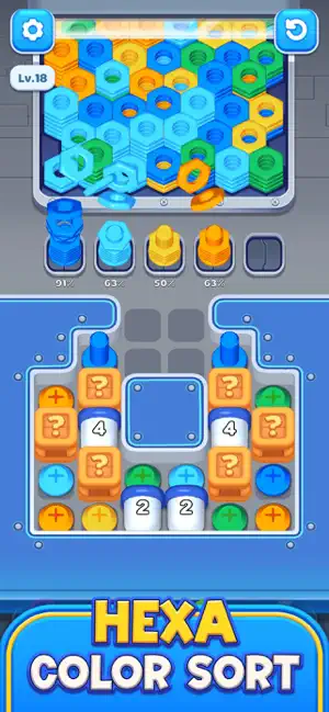 Hexa Screw - Nuts Sort screenshot 4