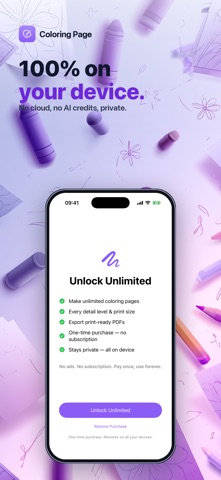 Linely - Coloring Page iPhone screenshot