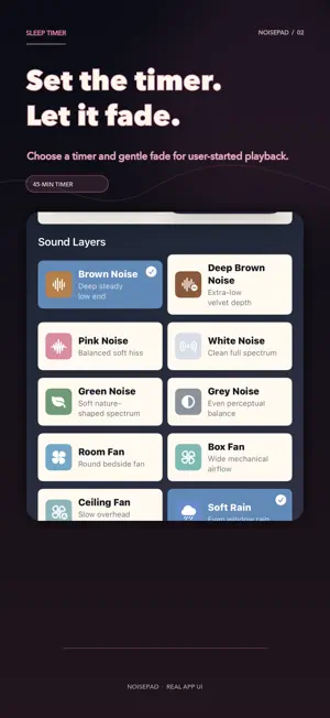 Brown Noise Offline: NoisePad screenshot 2
